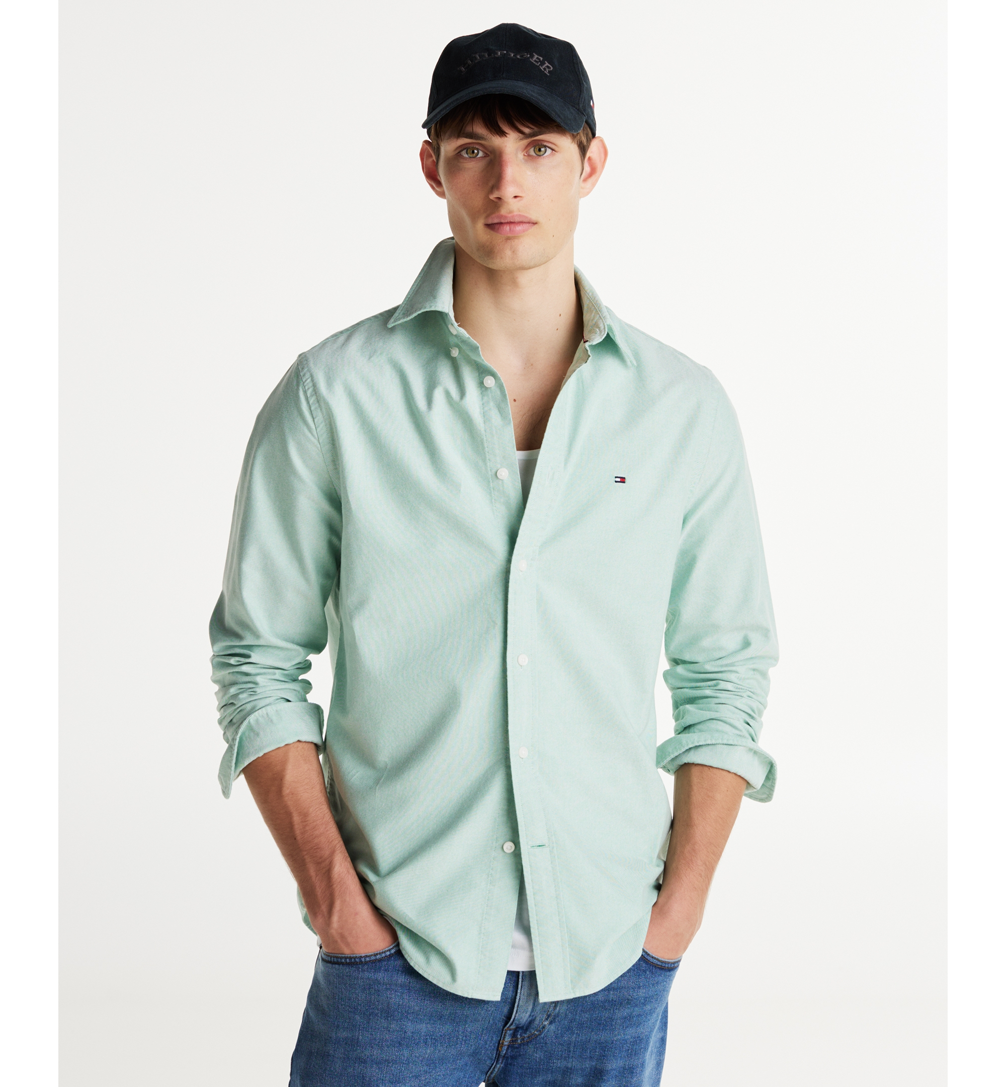 Tommy Hilfiger Men's Heritage Regular-Fit Oxford Shirt - Nouveau Green