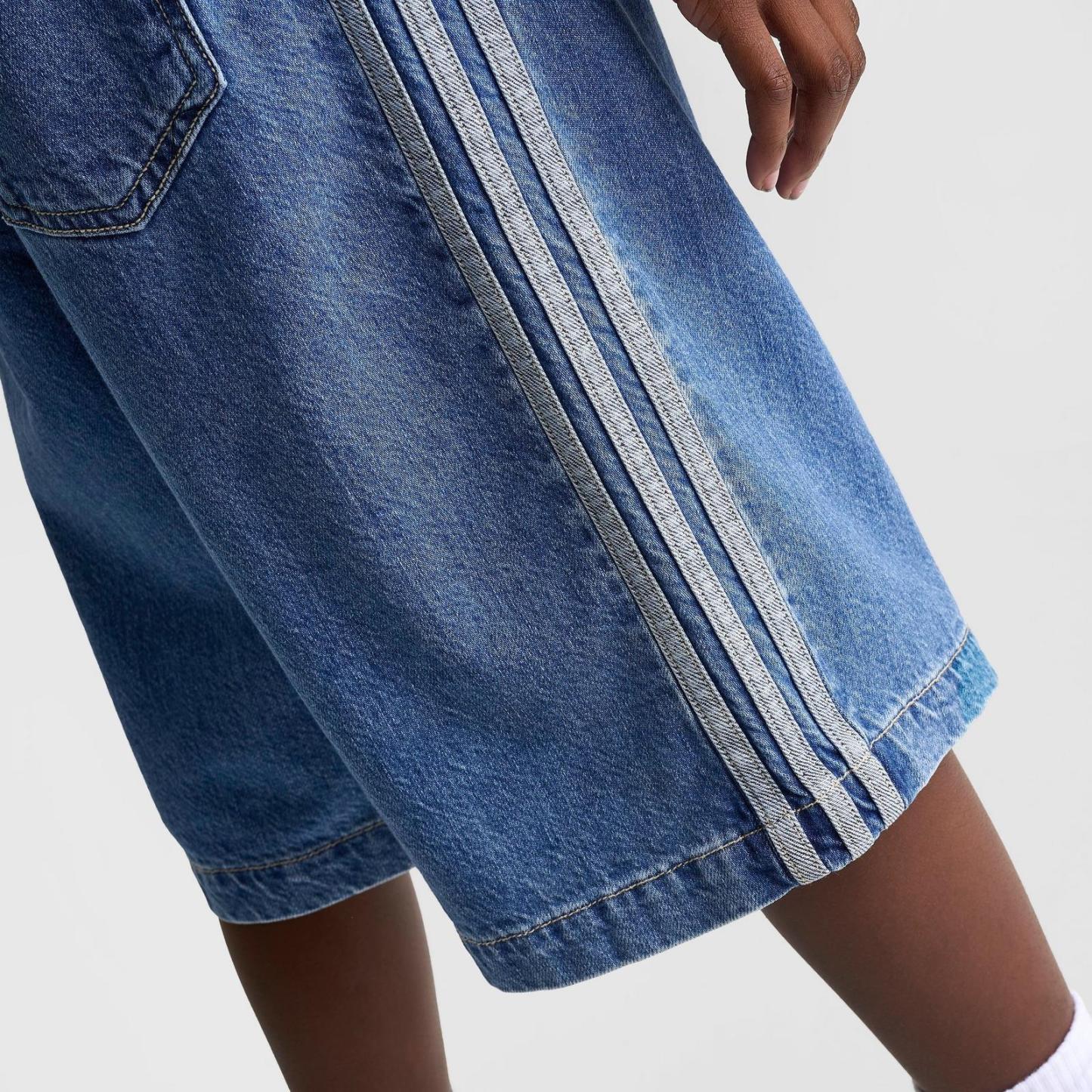 Big Kids' adidas Originals Denim Shorts - Antique Wash Denim - view 6