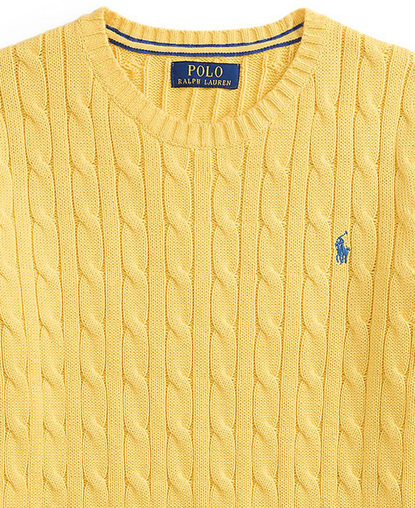Polo Ralph Lauren Boys' 8-20 Cable-Knit Cotton Sweater - Beach Yellow