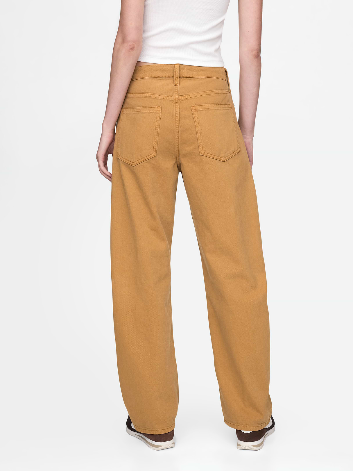 High Rise Barrel Jeans - Riverbed brown