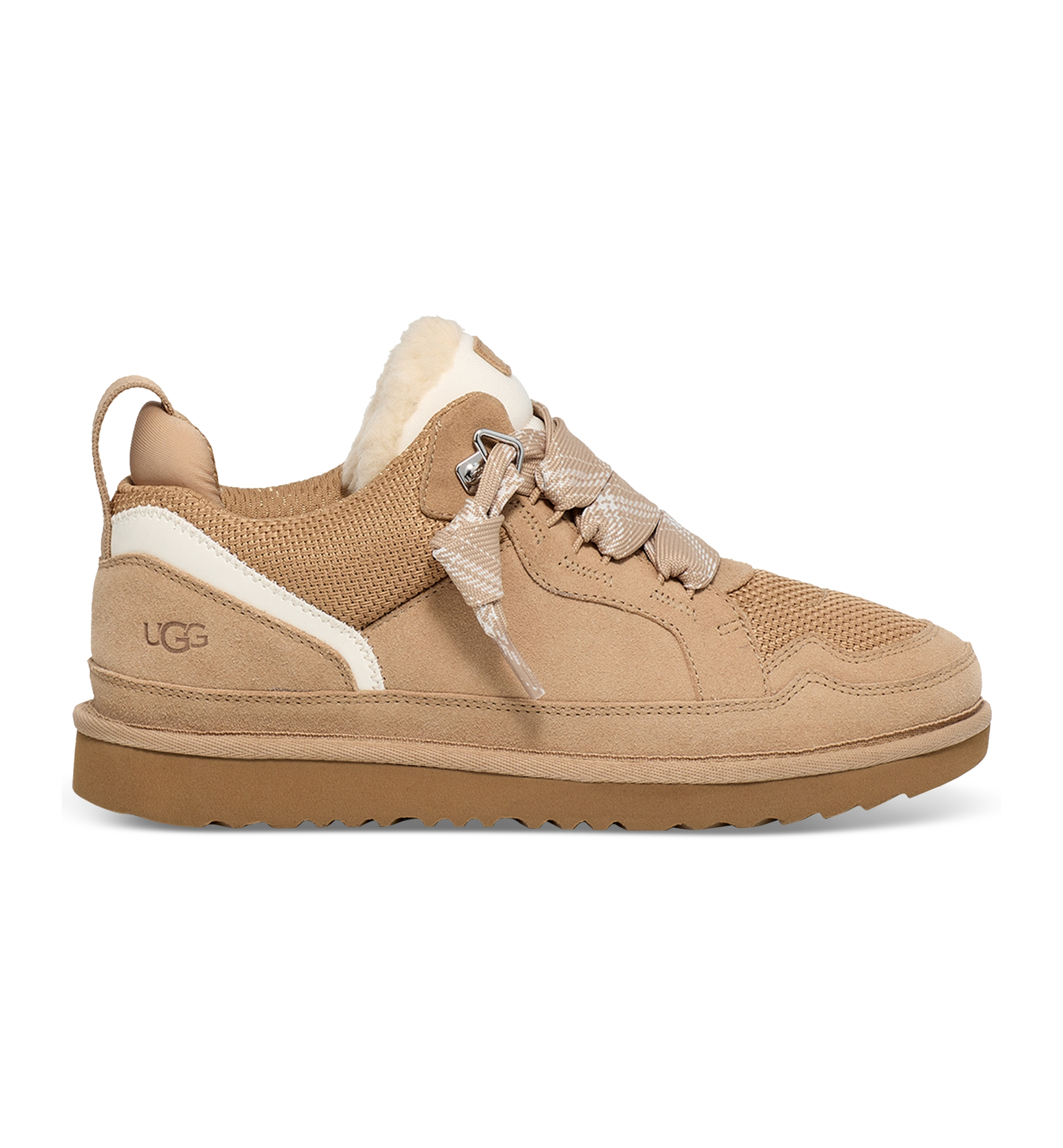 UGG® Kids' Lowmel Lace-Up Cozy Sneakers - Sand
