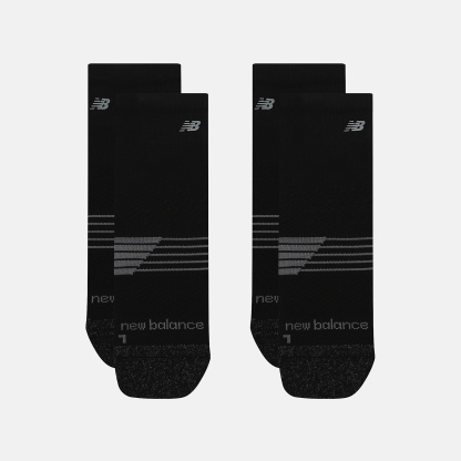 New Balance Pro Training Cushion QTR Socks 2 Pack, LAS25142BK