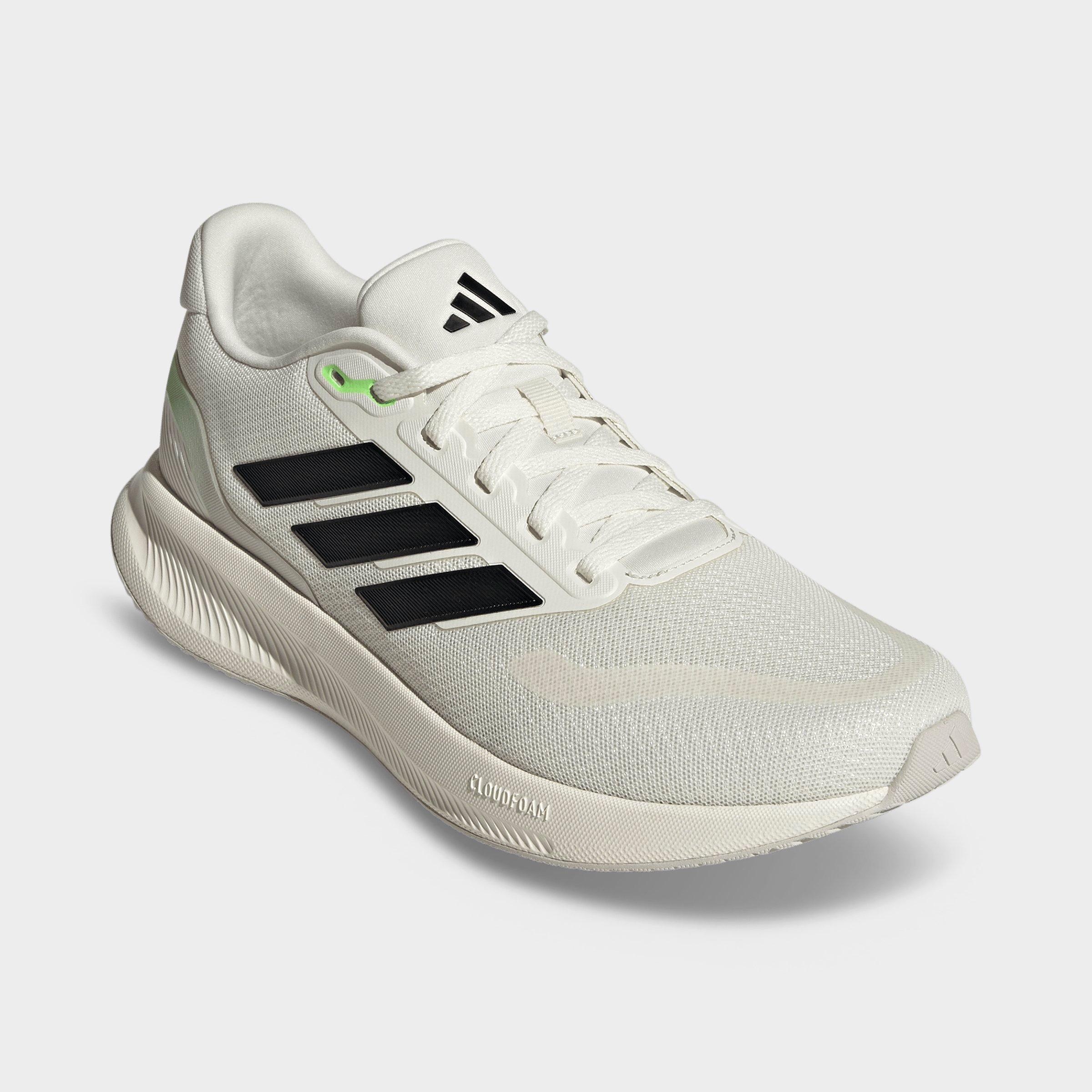 Men's adidas Runfalcon 5 Running Shoes - Off White/Core Black/Lime Burst - Both shoes facing left