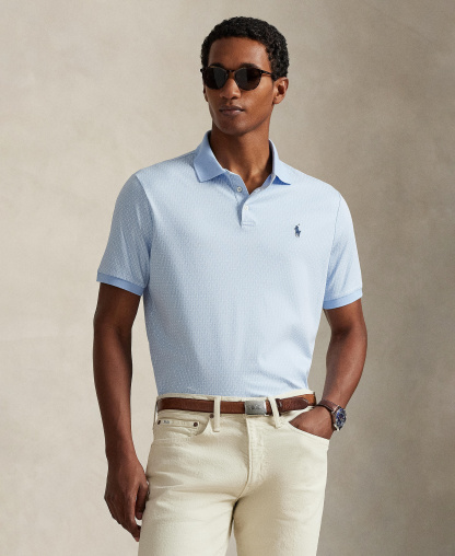 Polo Ralph Lauren Men's Short-Sleeve Classic-Fit Polo Shirt - Mini Mallets/Office Blue