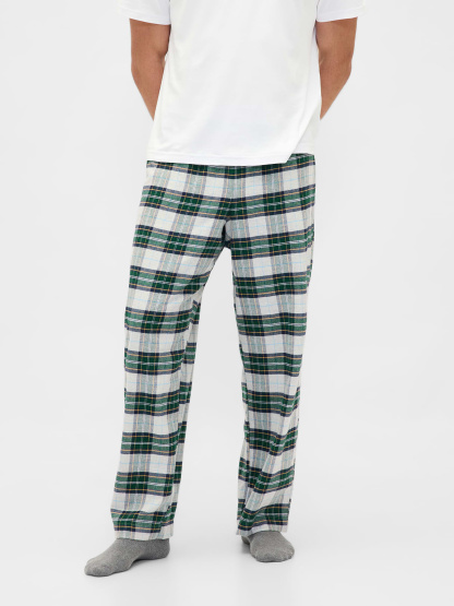 Adult Softest Flannel PJ Pants - Green plaid