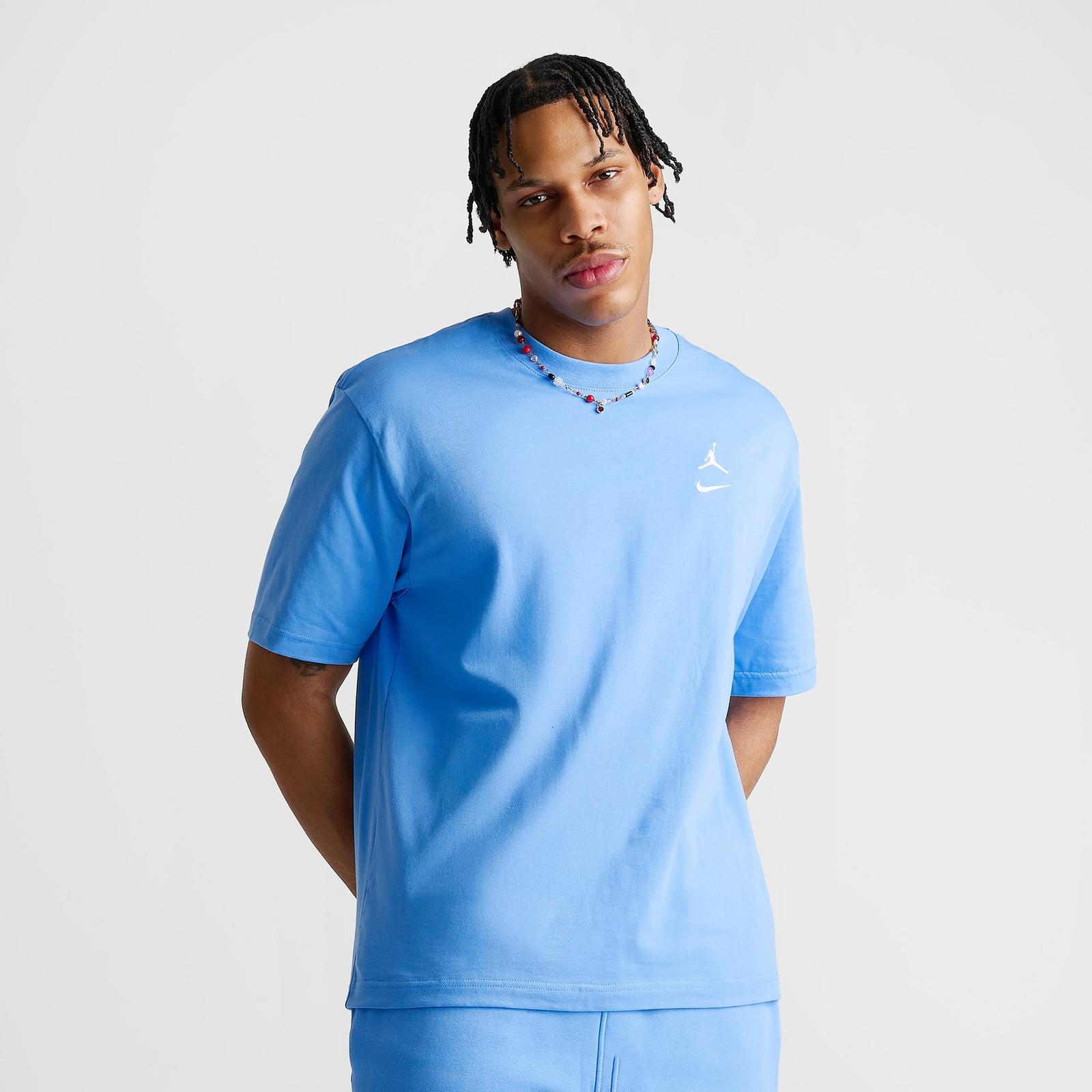 Men's Jordan Brooklyn Swoosh Logo T-Shirt - University Blue/White - view 3