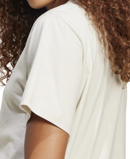 adidas Women's Short-Sleeve Cotton Crewneck Logo T-Shirt - Wonder Alumina