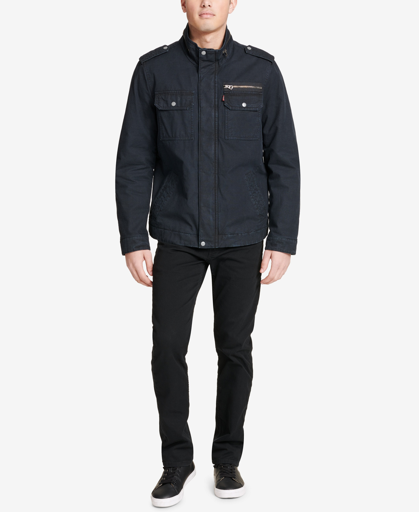 Levi's Men's Cotton Zip-Front Jacket - Navy