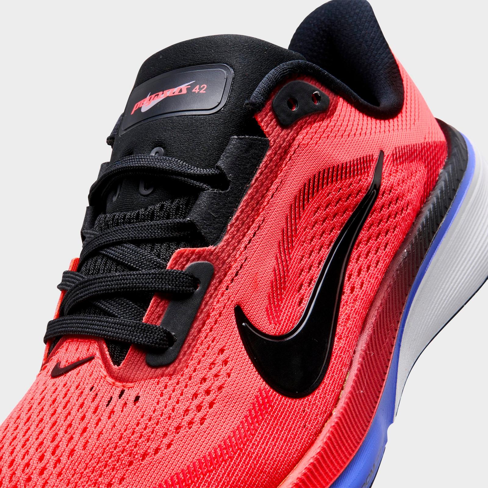 Big Kids' Nike Pegasus 42 Running Shoes - Lava Glow/Flash Crimson/Sapphire/Black