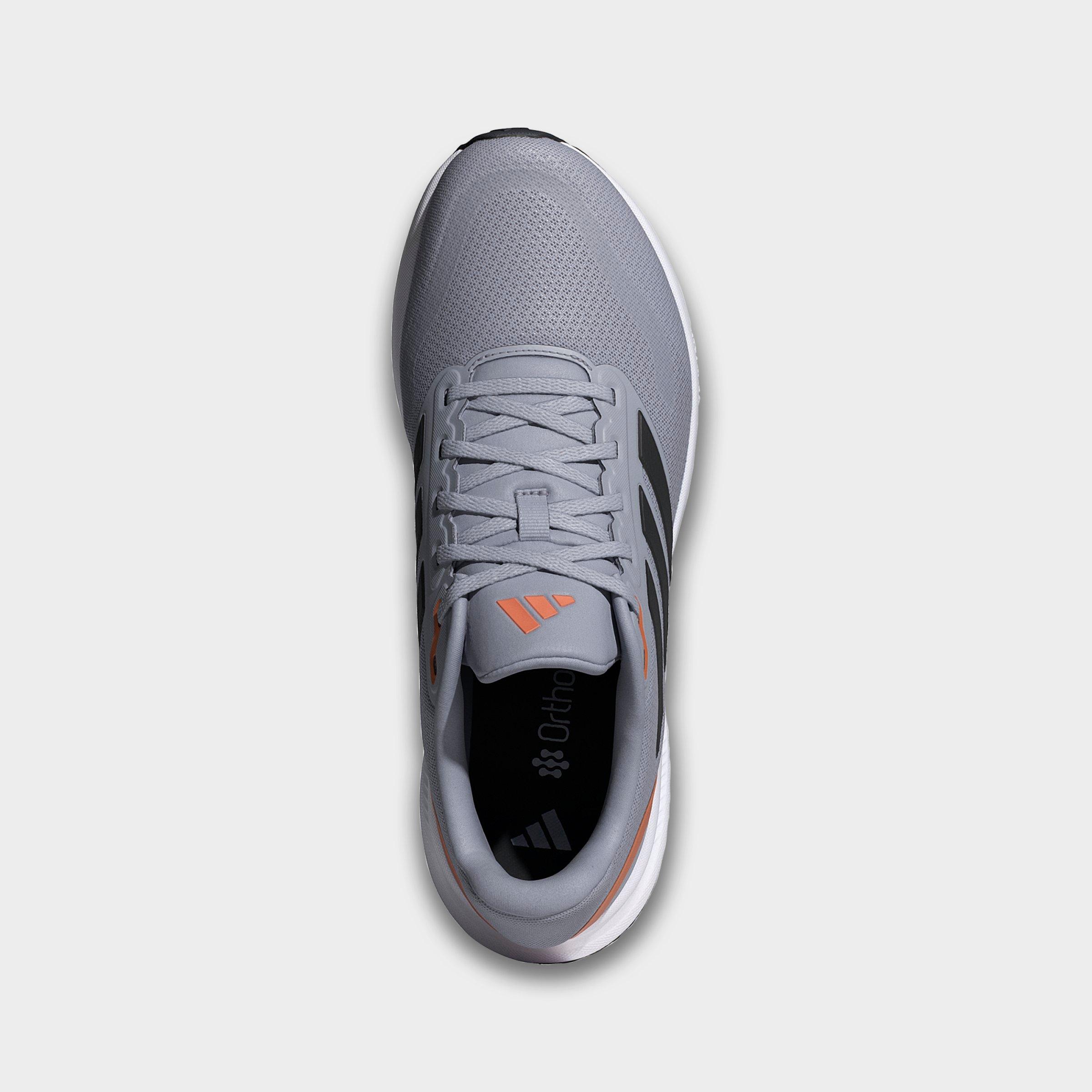 Men's adidas Runfalcon 5 Running Shoes - Halo Silver/Black/Dusky Orange - Top view