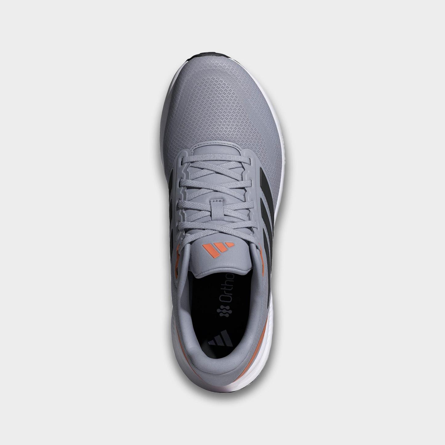 Men's adidas Runfalcon 5 Running Shoes - Halo Silver/Black/Dusky Orange - Top view