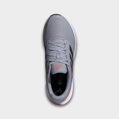 Men's adidas Runfalcon 5 Running Shoes - Halo Silver/Black/Dusky Orange - Top view