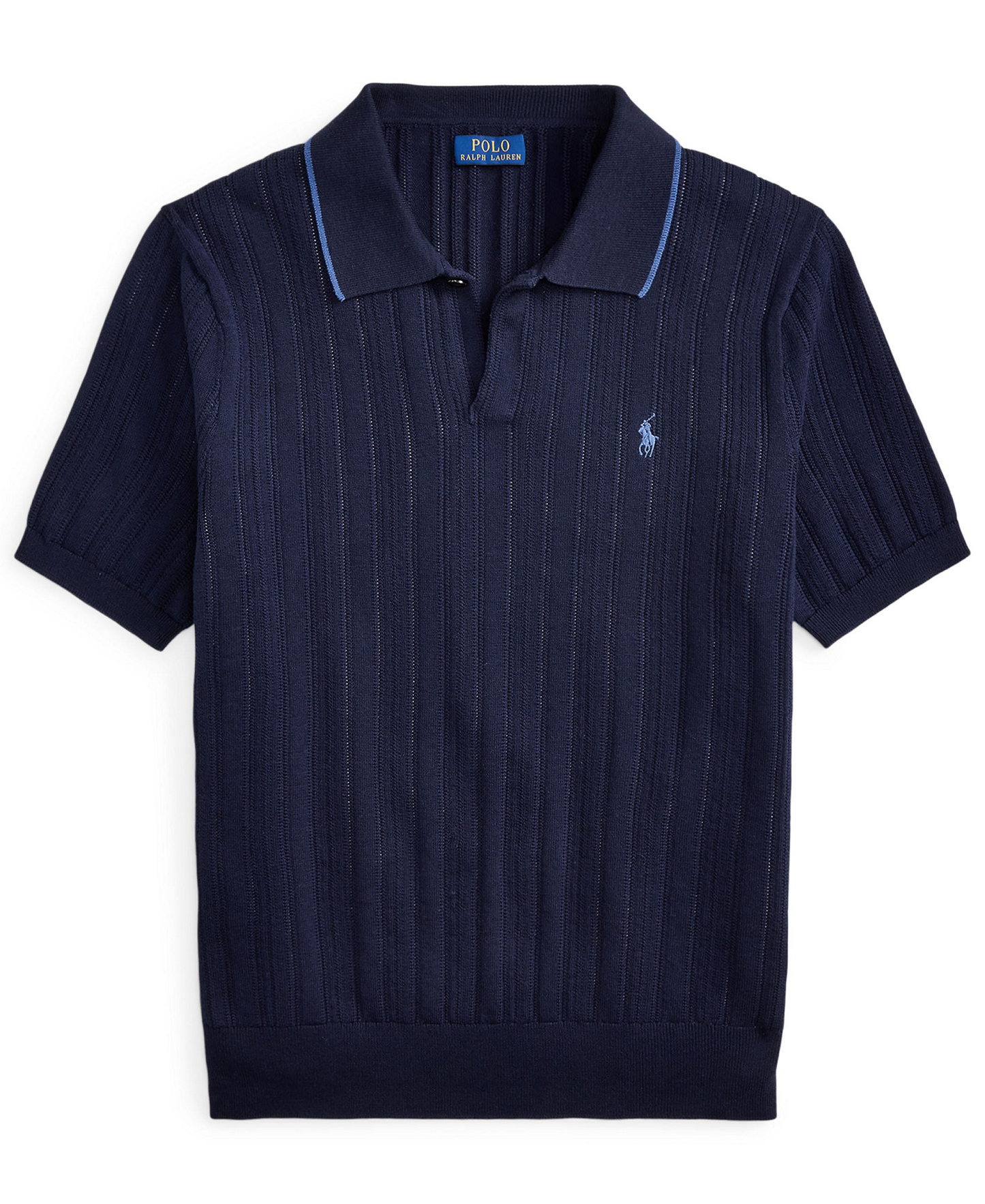 Polo Ralph Lauren Men's Textured Cotton Polo Shirt - Hunter Navy