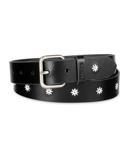 Levi's Women's Casual Floral Embroidered Belt - Black