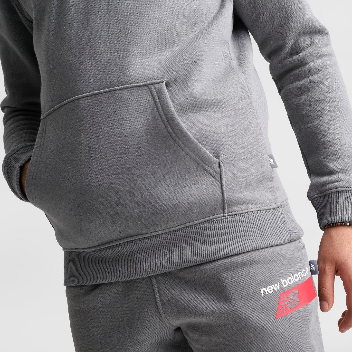 Big Kids' New Balance Players Pullover Hoodie - Slate Grey - view 6