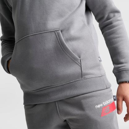 Big Kids' New Balance Players Pullover Hoodie - Slate Grey - view 6