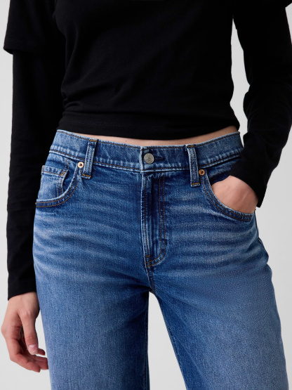 Low Rise '90s Loose Jeans - Medium wash