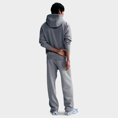 Men's Nithtke Club Fleece Premium Open-Hem Sweatpants - Dark Grey Heather/Light Smoke Grey/White