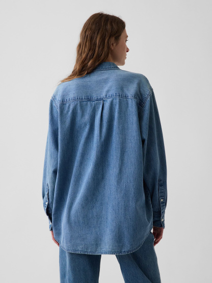 Denim Big Shirt - Medium wash