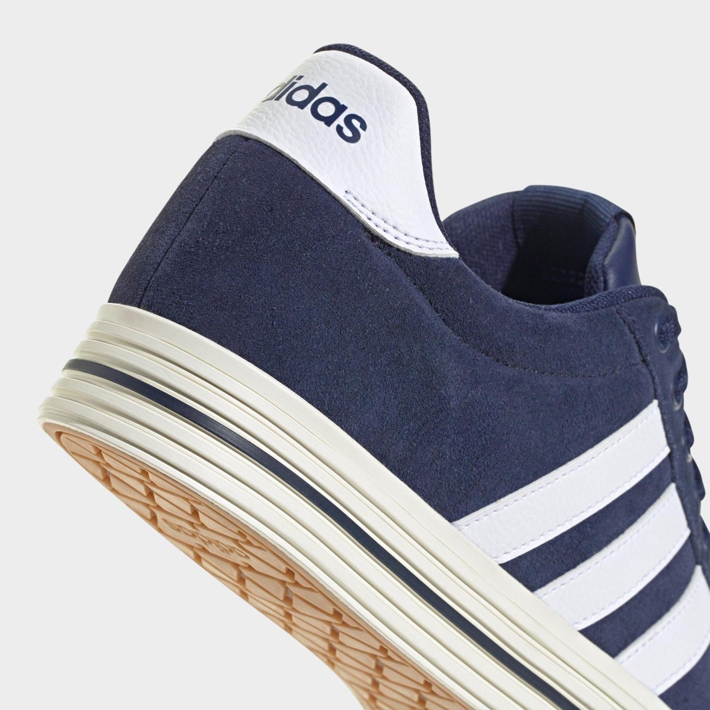 Men's adidas Daily 4.0 Casual Shoes (Big Kids' Sizes Available) - Part 1 - Dark Blue/Cloud White/Off White - Detail shot