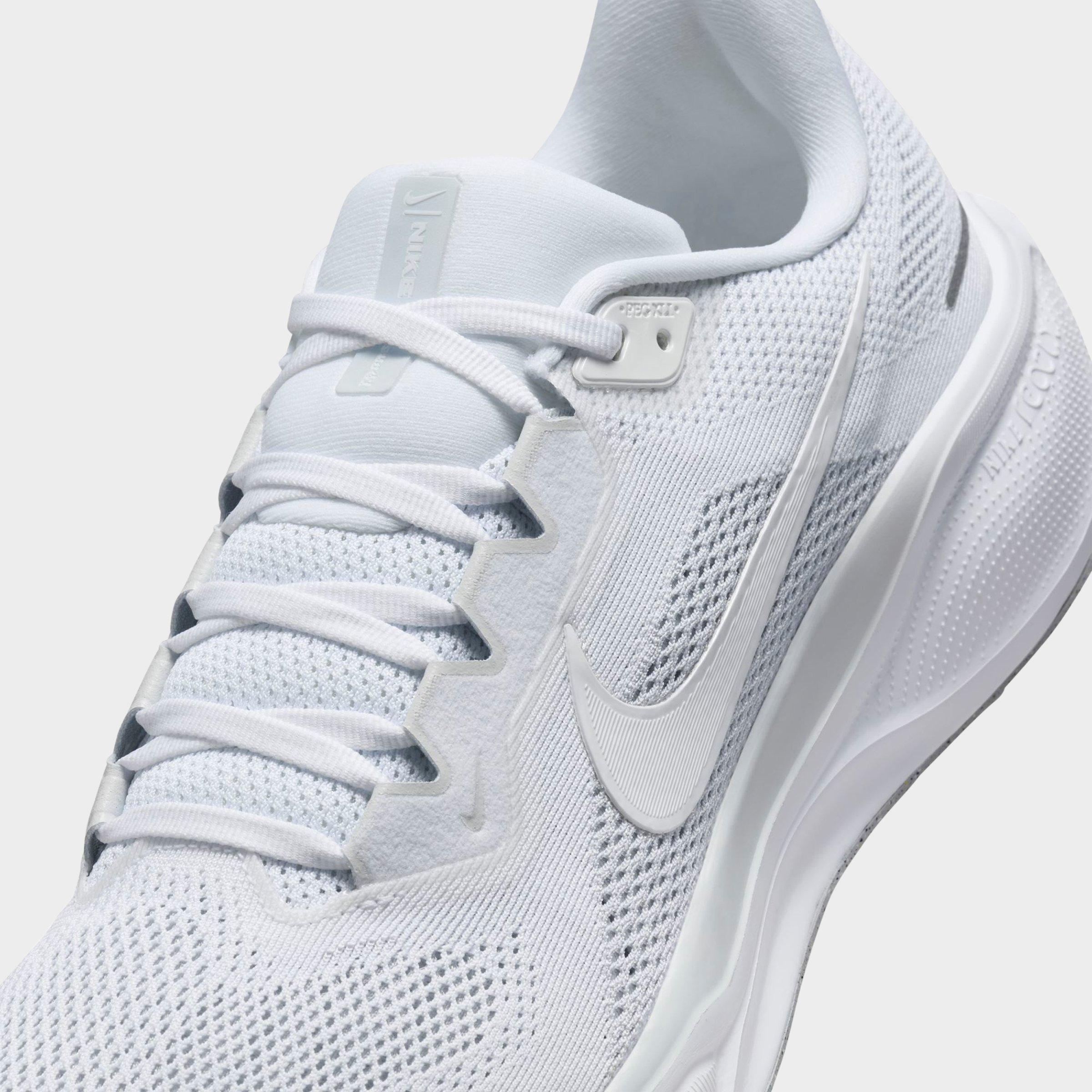 Men's Nithtke Pegasus 41 Running Shoes - White/Pure Platinum/Metallic Silver/White - Detail shot