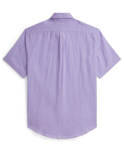 Polo Ralph Lauren Men's Short-Sleeve Linen Button-Up Shirt - Sky Lavender