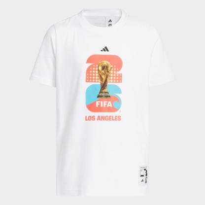 Big Kids' adidas FIFA World Cup 26 Host City Los Angeles Graphic Soccer T-Shirt - White - view 1