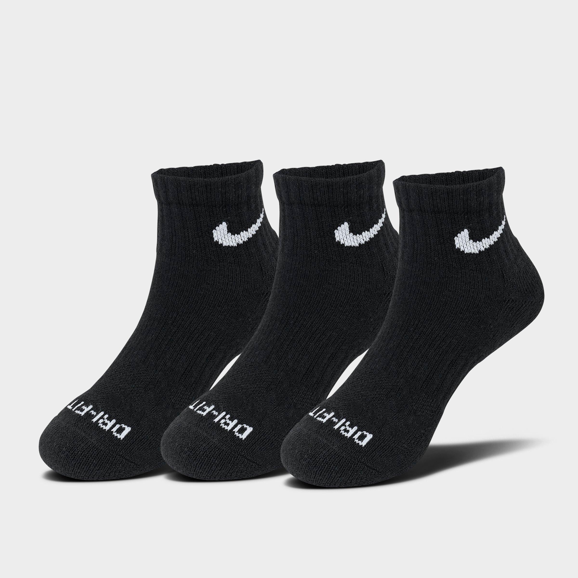 Little Kids' Nithtke Dri-FIT Ankle Socks (6-Pack) - Black