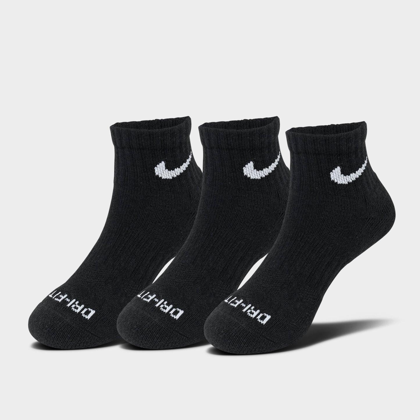 Little Kids' Nithtke Dri-FIT Ankle Socks (6-Pack) - Black