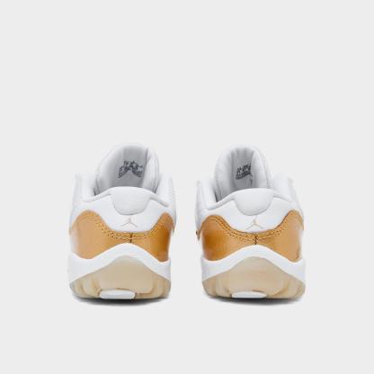 Kids' Toddler Air Jordan Retro 11 Low Basketball Shoes - White/Metallic Gold/Team Gold - view 4