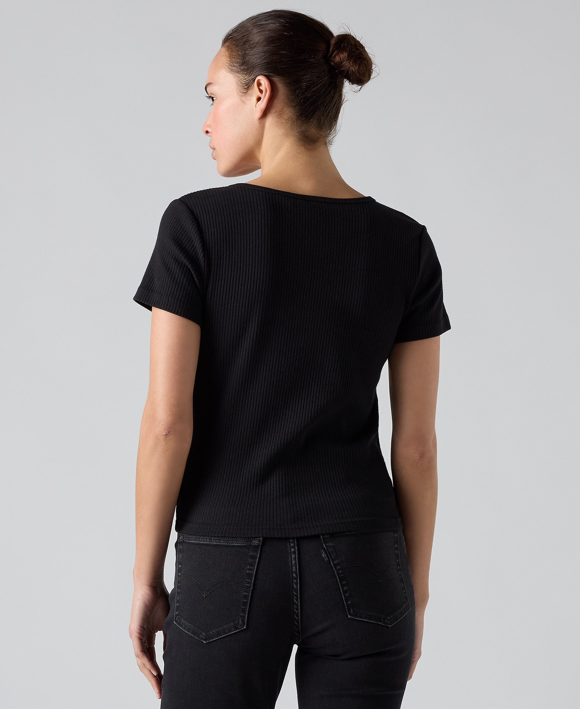 Levi's Women's Austen Button-Up Short-Sleeve Top - Anthracite Night
