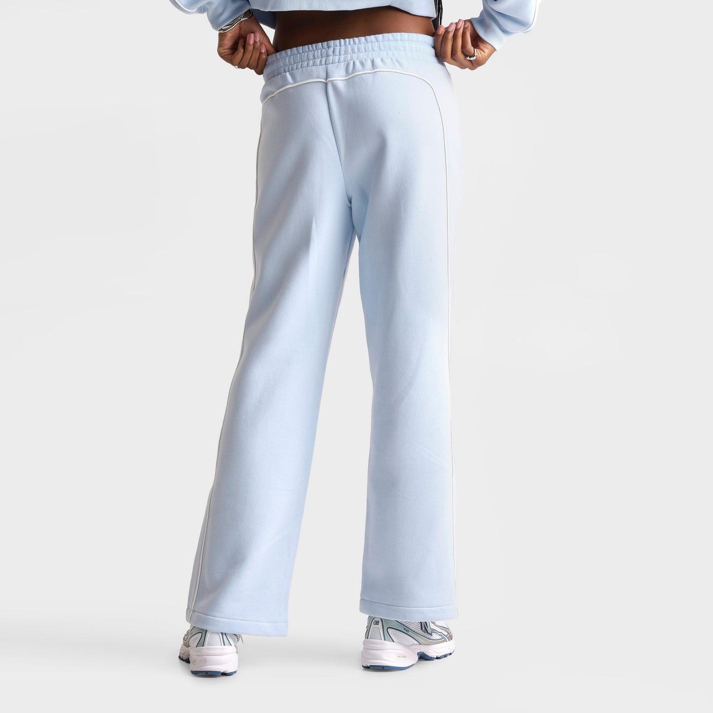 Women's New Balance Piped Wide-Leg Jogger Pants - Oxford Blue - view 4
