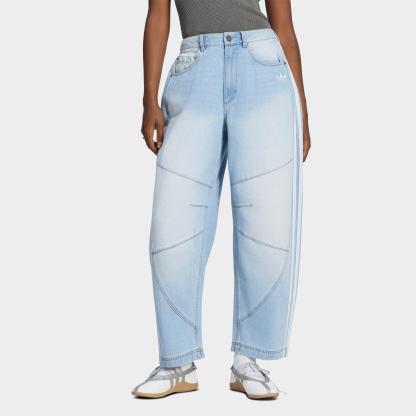 Women's adidas Originals Denim Barrel Pants - Light Blue