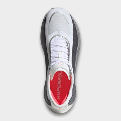 Men's adidas Hyperboost Edge Running Shoes - Part 1 - Cloud White/Aurora Onix/Solar Turbo - Top view