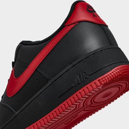 Men's Nithtke Air Force 1 '07 Casual Shoes - Part 2 - Black/University Red/Black - Detail shot