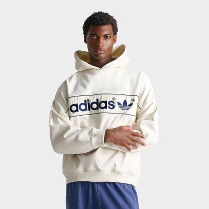 Men's adidas Originals adiSignature NY Fleece Pullover Hoodie - Off White
