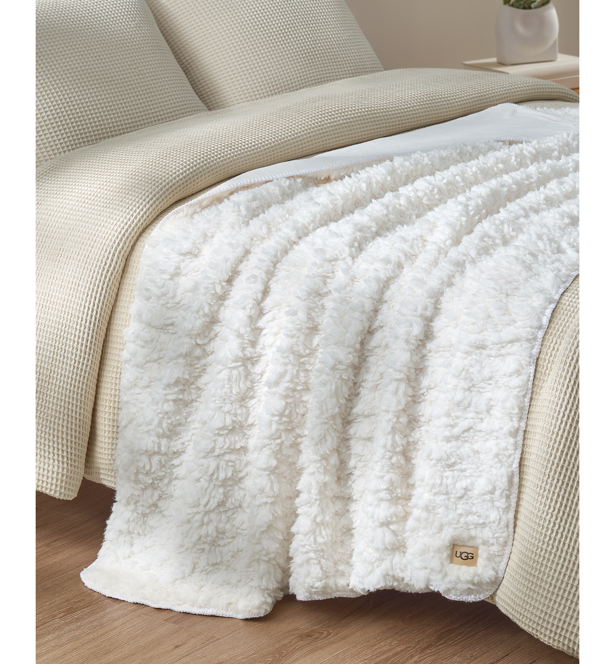 UGG® Shira Textured Throw, 50" x 70" - Snow