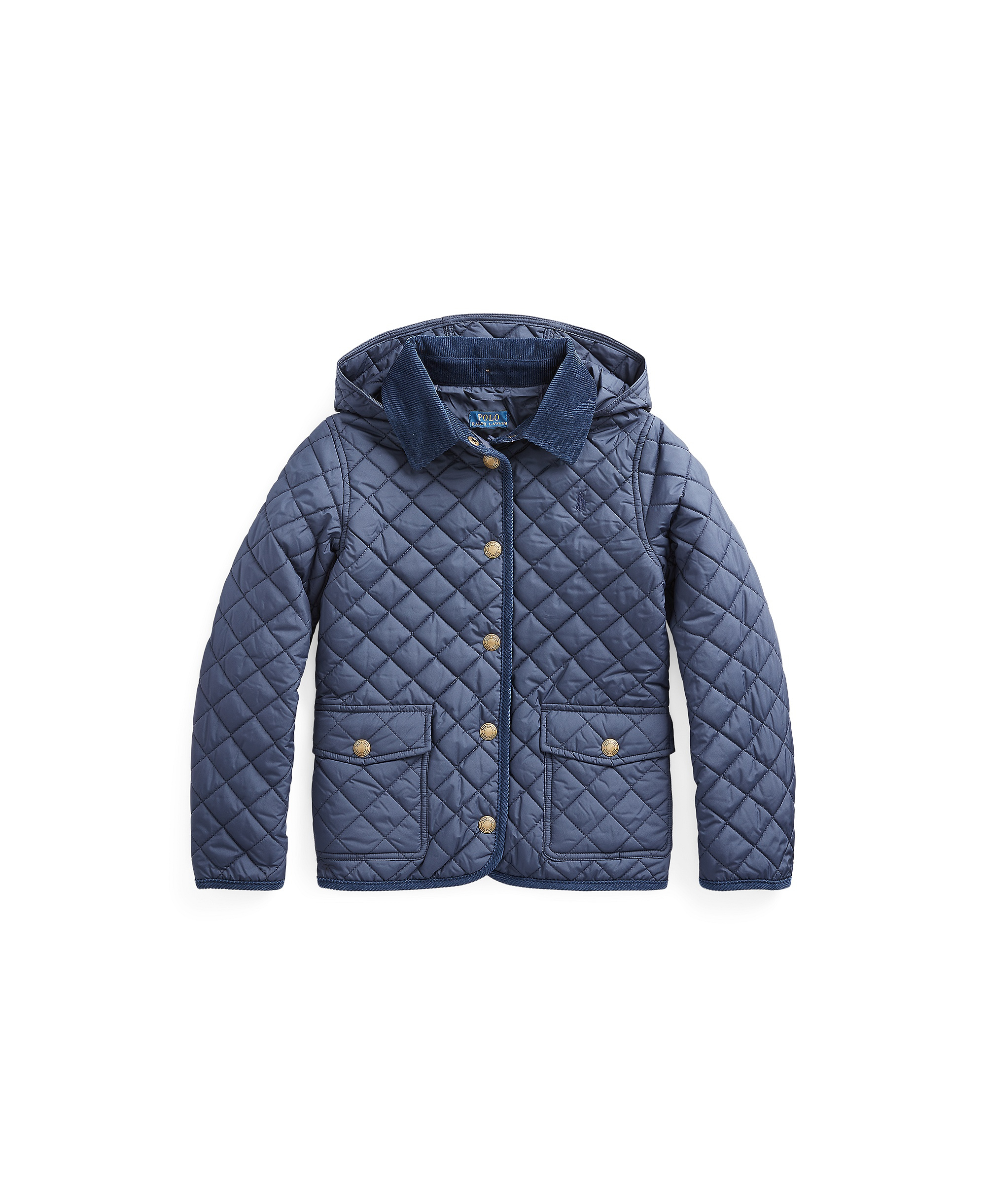 Polo Ralph Lauren Big Girls Quilted Barn Jacket - Newport Navy