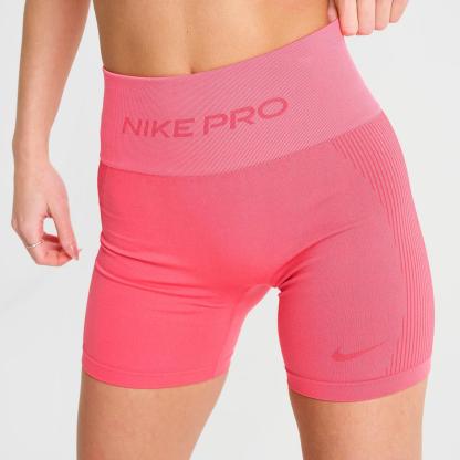 Women's Nike Pro Seamless Dri-FIT High-Waisted 5" Biker Shorts - Sea Coral