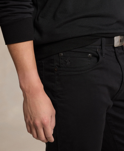 Polo Ralph Lauren Men's Varick Slim Straight Stretch Sateen Pants - Black