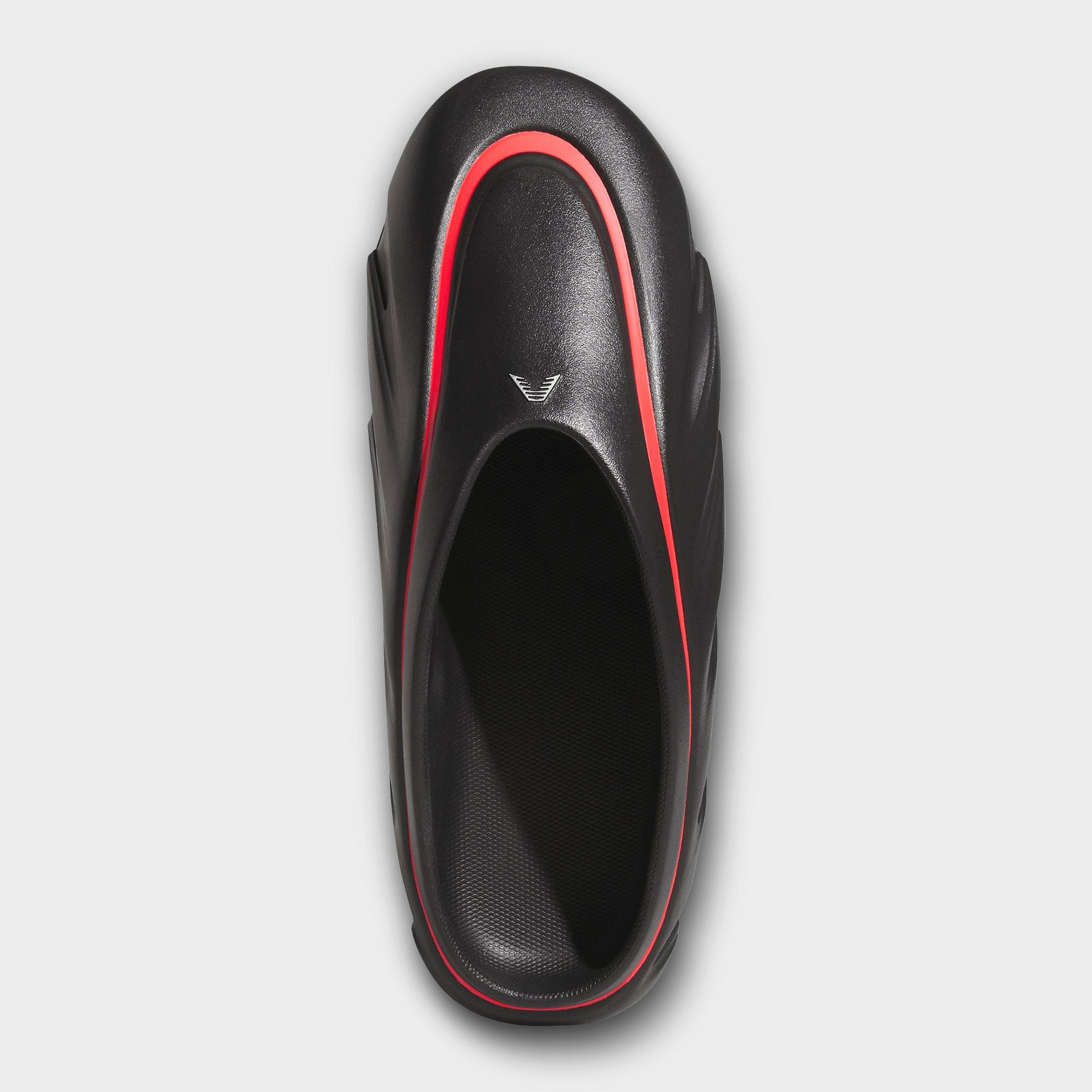 Men's adidas Anthony Edwards 3 Mules - Core Black/Lucid Red - Top view
