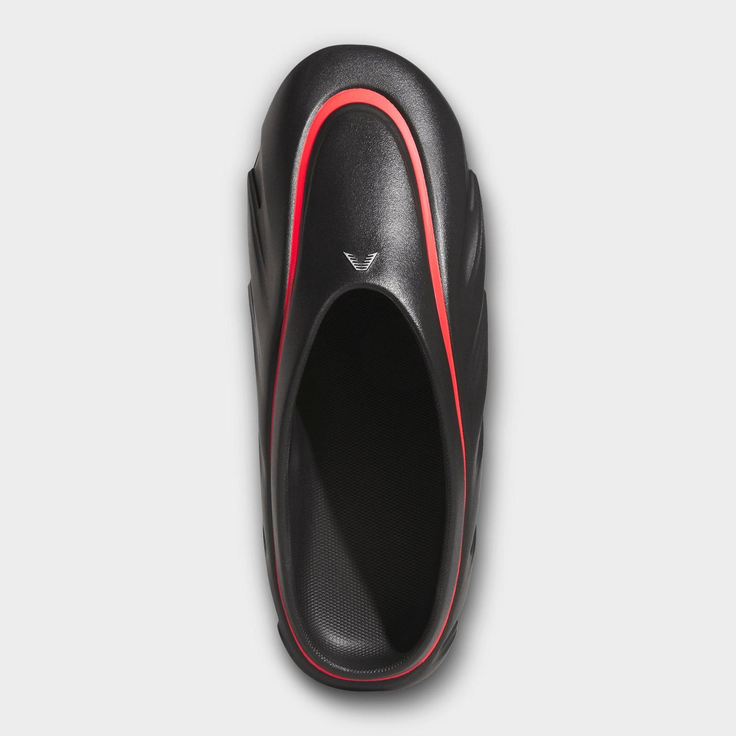 Men's adidas Anthony Edwards 3 Mules - Core Black/Lucid Red - Top view