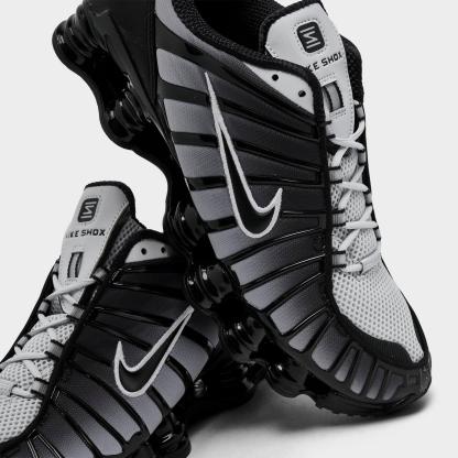 Men's Nike Shox TL Casual Shoes - Black/Pure Platinum/White