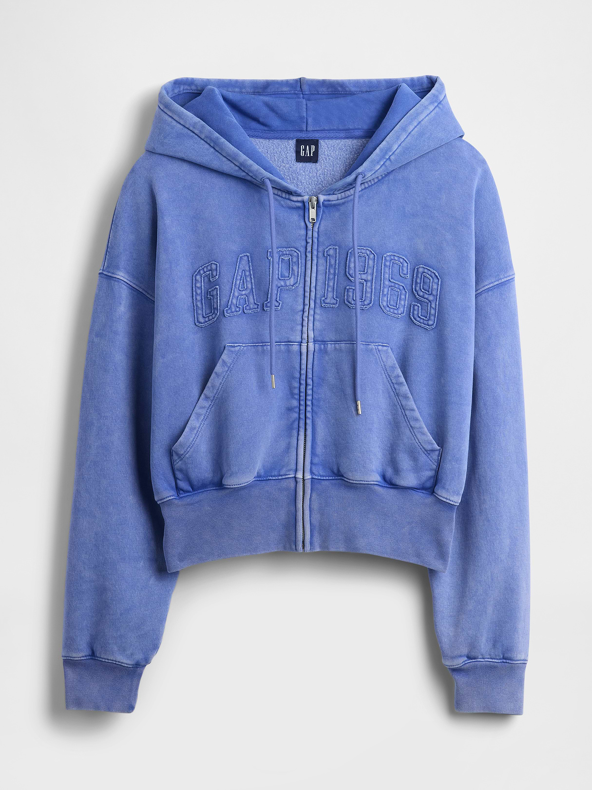 VintageSoft Wedge Zip Hoodie - Mosaic blue