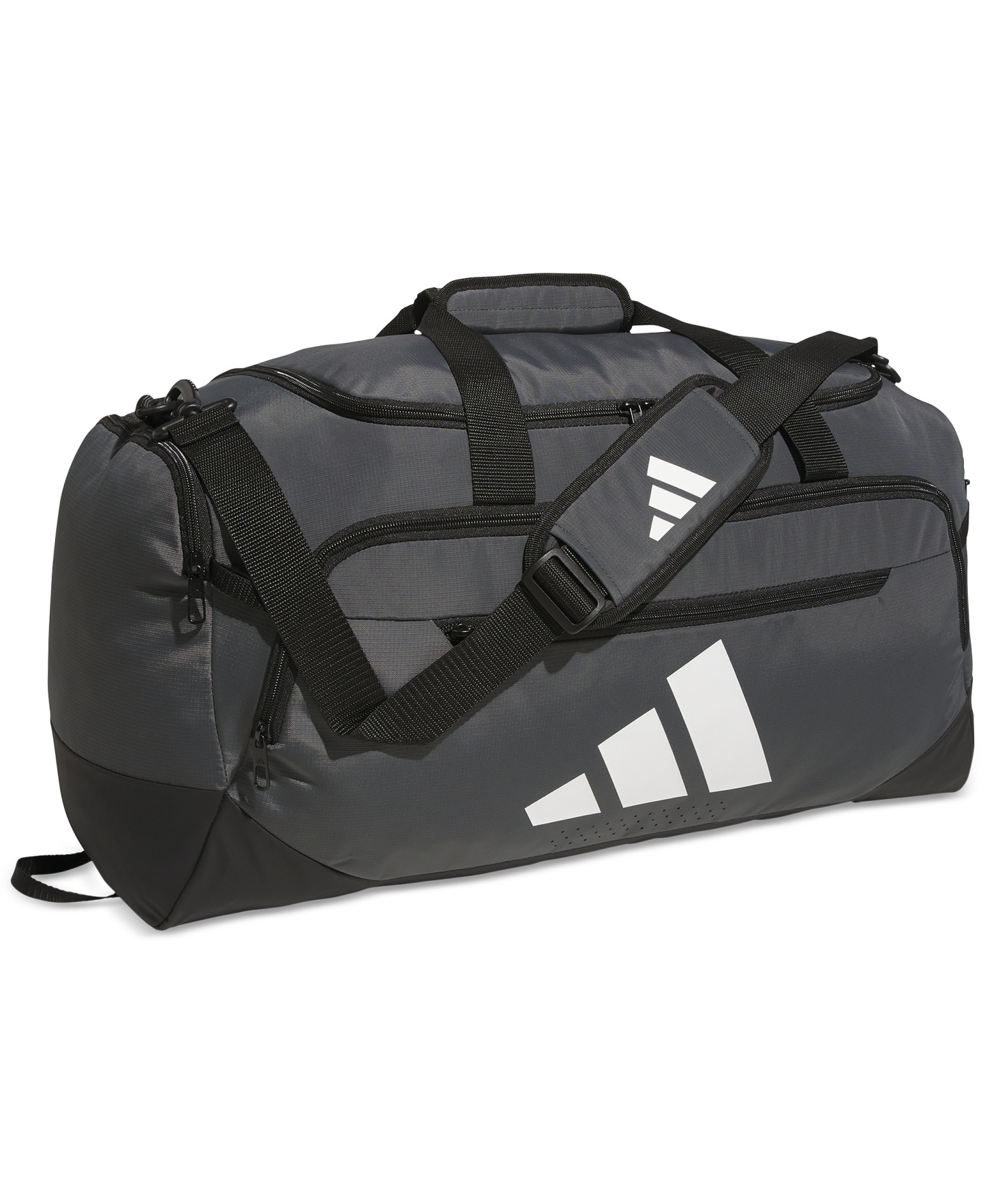 adidas Men's Medium Defender Logo Duffel Bag - Team Dark Gray