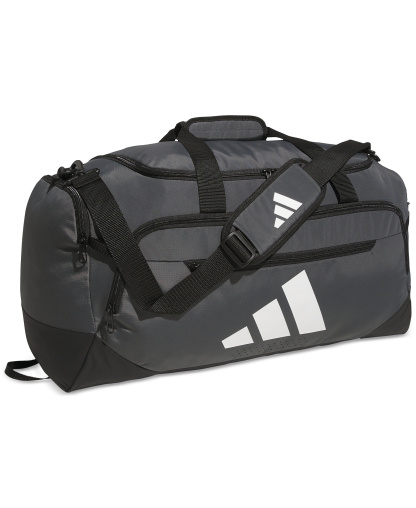 adidas Men's Medium Defender Logo Duffel Bag - Team Dark Gray