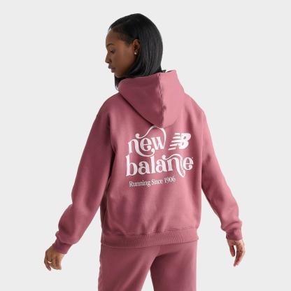 Women's New Balance Flow Logo Hoodie - Washed Burgundy - view 1