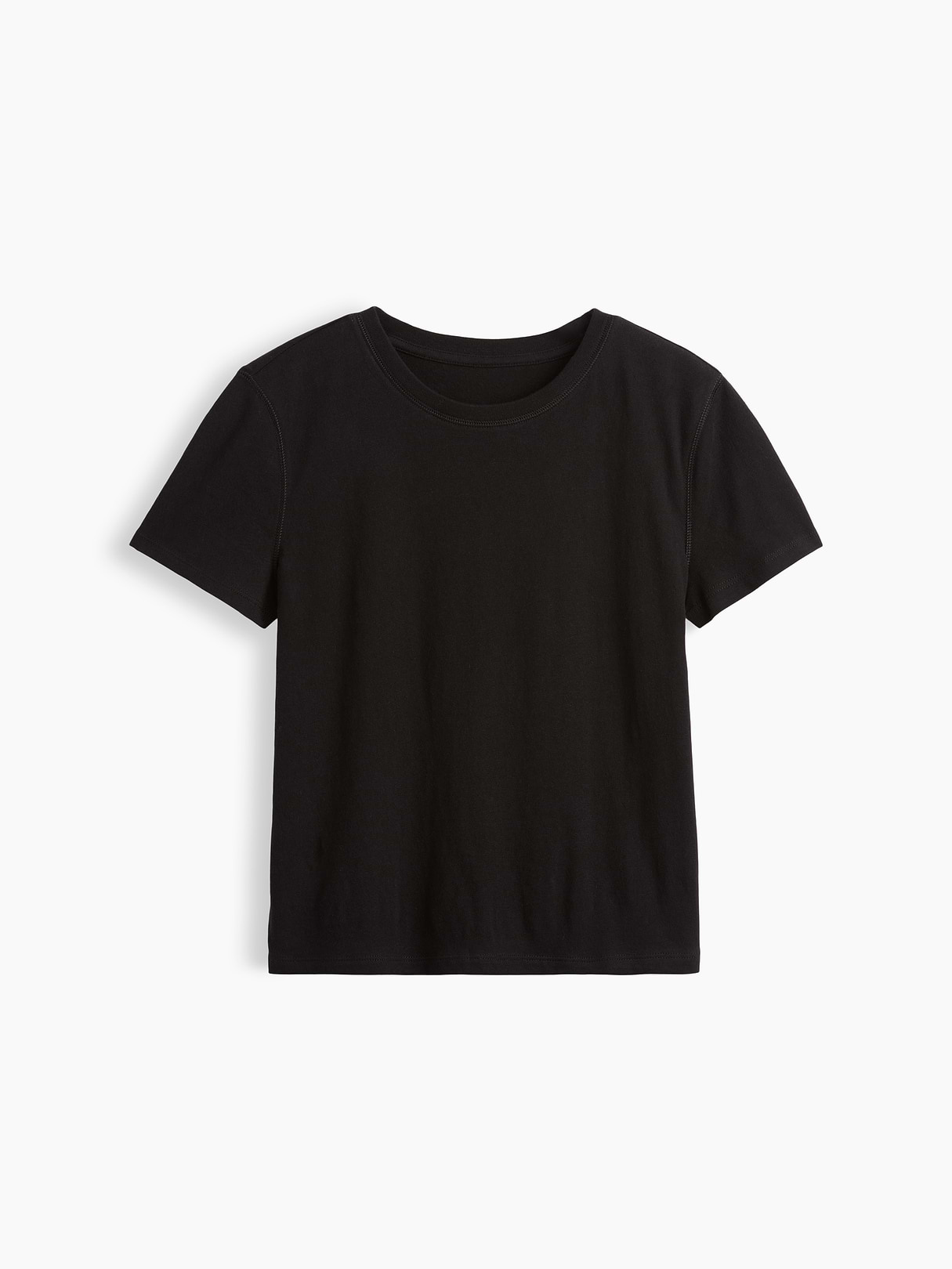 100% Cotton Authentic Shrunken T-Shirt - Black