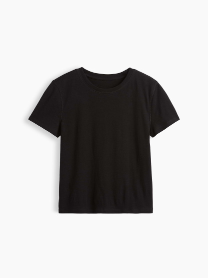 100% Cotton Authentic Shrunken T-Shirt - Black