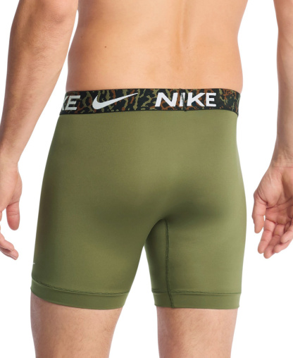 Nike Men's DRI-FIT Essential Micro Boxer Briefs, 3-Pack - Medium olive/Uni Gold/Black - Canimal Waistbands